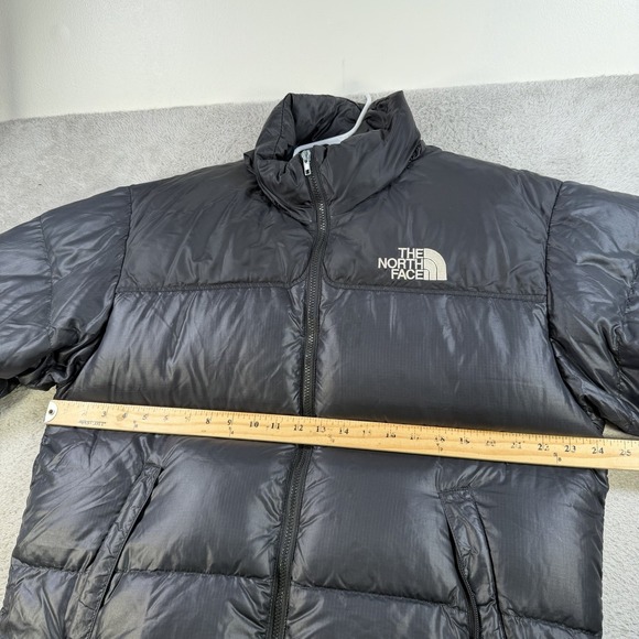 The North Face Jacket Mens Large Black 1996 Nuptse Retro 700 Down Puffer Hooded - Picture 4 of 13